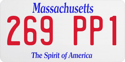 MA license plate 269PP1