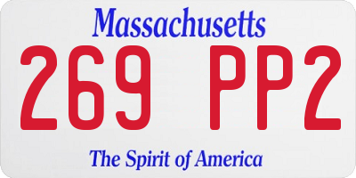MA license plate 269PP2
