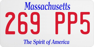 MA license plate 269PP5