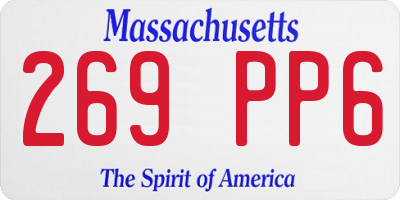 MA license plate 269PP6