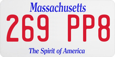 MA license plate 269PP8