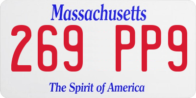 MA license plate 269PP9