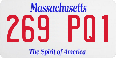 MA license plate 269PQ1
