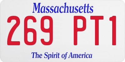 MA license plate 269PT1