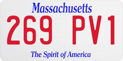 MA license plate 269PV1