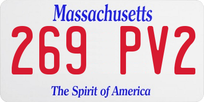 MA license plate 269PV2