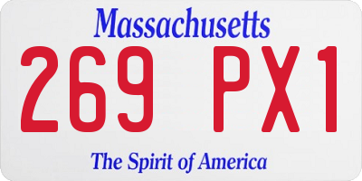 MA license plate 269PX1