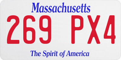 MA license plate 269PX4