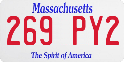 MA license plate 269PY2