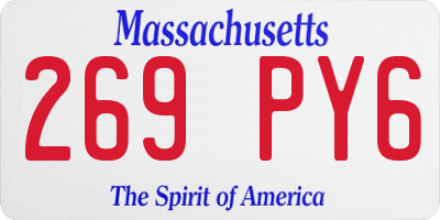 MA license plate 269PY6