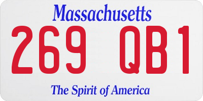 MA license plate 269QB1