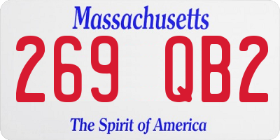 MA license plate 269QB2