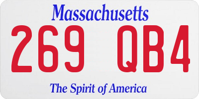 MA license plate 269QB4