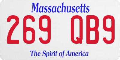 MA license plate 269QB9