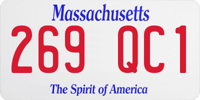 MA license plate 269QC1
