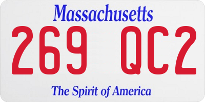 MA license plate 269QC2
