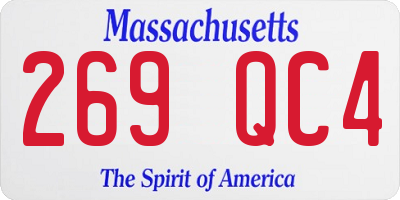 MA license plate 269QC4