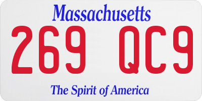 MA license plate 269QC9