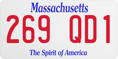 MA license plate 269QD1