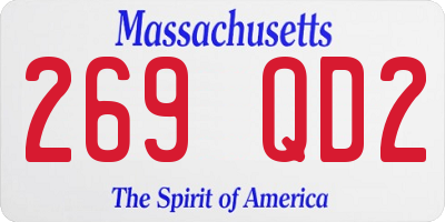 MA license plate 269QD2