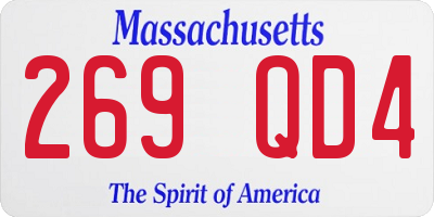MA license plate 269QD4