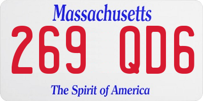 MA license plate 269QD6