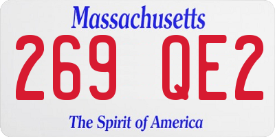 MA license plate 269QE2