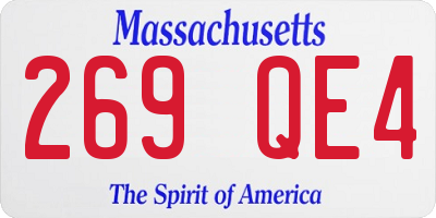 MA license plate 269QE4