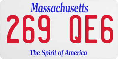 MA license plate 269QE6