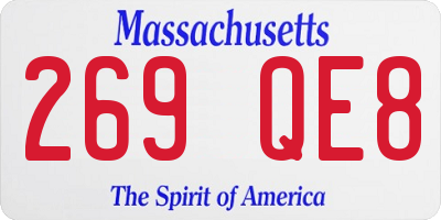 MA license plate 269QE8