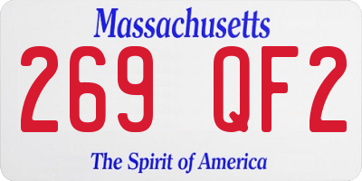 MA license plate 269QF2