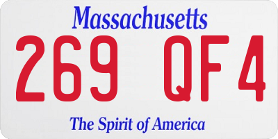 MA license plate 269QF4
