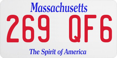 MA license plate 269QF6