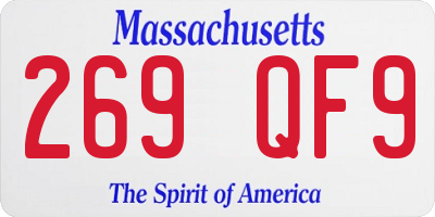 MA license plate 269QF9