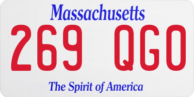 MA license plate 269QG0