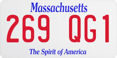 MA license plate 269QG1