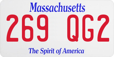 MA license plate 269QG2