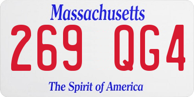 MA license plate 269QG4