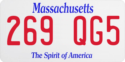MA license plate 269QG5
