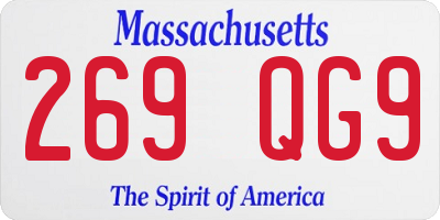 MA license plate 269QG9