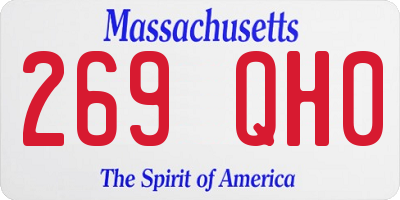 MA license plate 269QH0