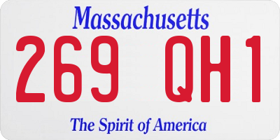 MA license plate 269QH1