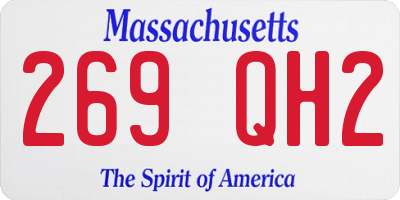 MA license plate 269QH2