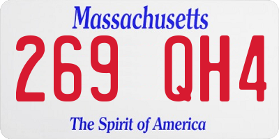 MA license plate 269QH4