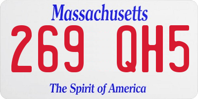 MA license plate 269QH5