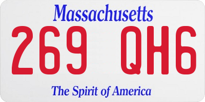 MA license plate 269QH6