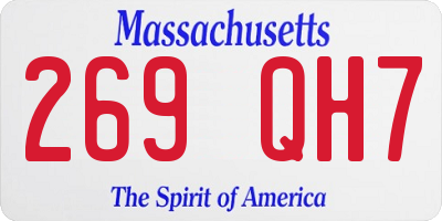 MA license plate 269QH7