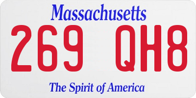 MA license plate 269QH8