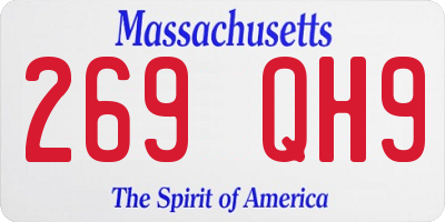 MA license plate 269QH9