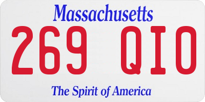 MA license plate 269QI0